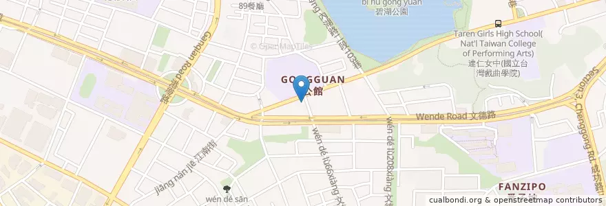 Mapa de ubicacion de 無名麵店 en تایوان, 新北市, تایپه, 內湖區.