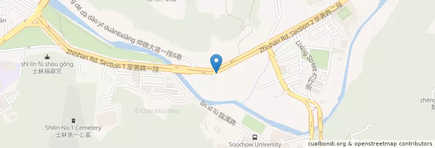 Mapa de ubicacion de 大腸包小腸 en تايوان, تايبيه الجديدة, تايبيه, 士林區.