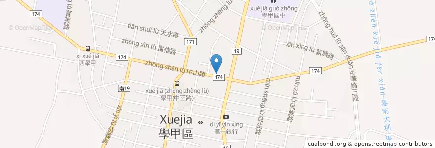 Mapa de ubicacion de 順口味涮涮鍋 en Taiwan, Tainan, 學甲區.