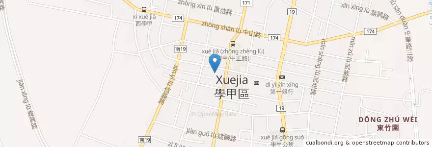 Mapa de ubicacion de 美香珍餅舖 en 臺灣, 臺南市, 學甲區.
