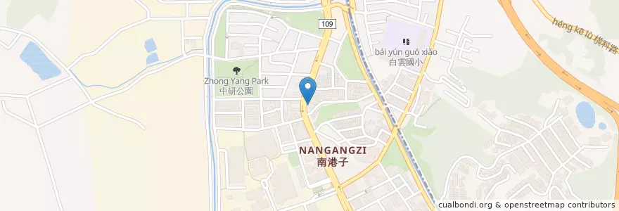 Mapa de ubicacion de 唐門潮雞排 en 타이완, 신베이 시, 타이베이시, 난강 구.