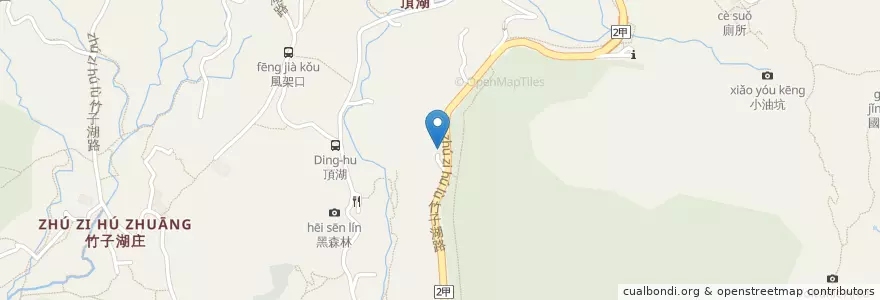 Mapa de ubicacion de 頂湖山農園 en 臺灣, 新北市, 臺北市, 北投區.