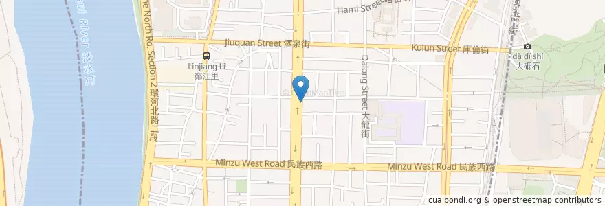 Mapa de ubicacion de 丫田廚房 en 臺灣, 新北市, 臺北市, 大同區.