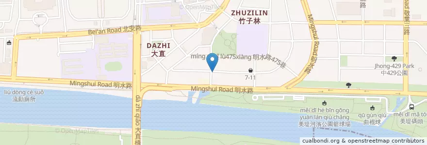 Mapa de ubicacion de 米時 Rice Moment en تایوان, 新北市, تایپه, 中山區.