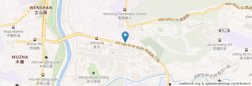 Mapa de ubicacion de 高句麗 en 台湾, 新北市, 台北市, 文山区.