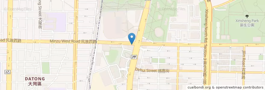 Mapa de ubicacion de 章魚太郎咖哩屋 en 台湾, 新北市, 台北市.
