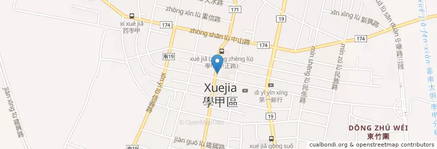 Mapa de ubicacion de 學甲仁排骨飯餐廳 en Taiwan, Tainan, 學甲區.