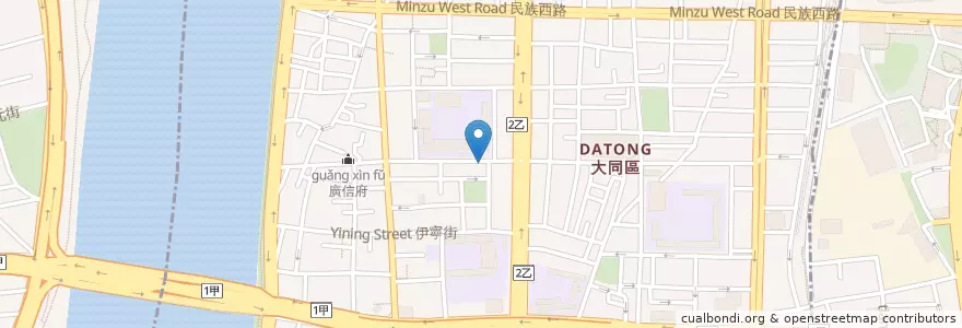 Mapa de ubicacion de 美而美 en Taiwan, New Taipei, Taipei, Datong District.