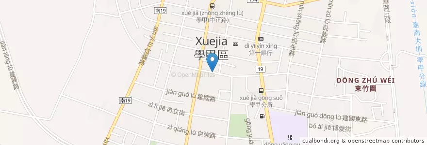 Mapa de ubicacion de 學甲塩酥雞 en 臺灣, 臺南市, 學甲區.