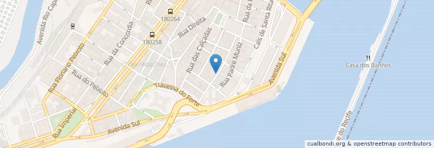 Mapa de ubicacion de Tapiocas de R$1.50 en 巴西, 东北部, 伯南布哥, Região Geográgica Imediata Do Recife, Região Geográfica Intermediária Do Recife, Região Metropolitana Do Recife, 累西腓.