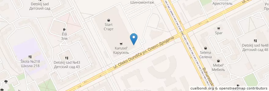 Mapa de ubicacion de Qiwi en Russia, Northwestern Federal District, Leningrad Oblast, Saint Petersburg, Фрунзенский Район, Балканский Округ.