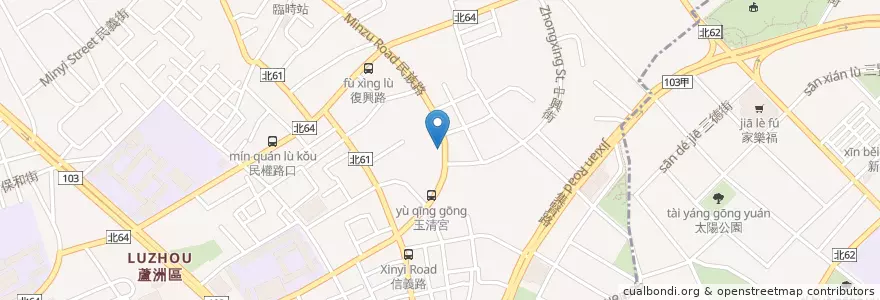 Mapa de ubicacion de 顏鴻仁診所 en Tayvan, 新北市, 蘆洲區.