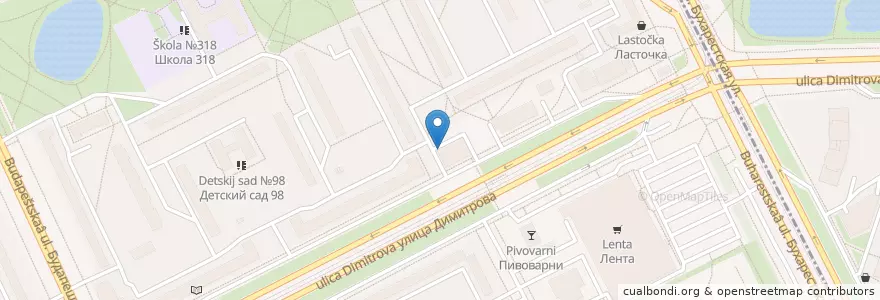 Mapa de ubicacion de Артис en Russia, Northwestern Federal District, Leningrad Oblast, Saint Petersburg, Фрунзенский Район, Георгиевский Округ.