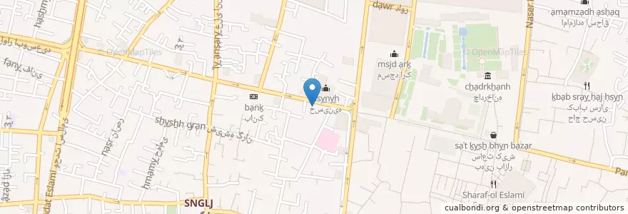 Mapa de ubicacion de EN Bank en Iran, Tehran Province, Tehran County, Tehran, بخش مرکزی شهرستان تهران.