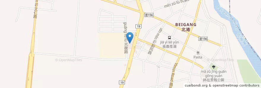 Mapa de ubicacion de 秀泰電影院 en Tayvan, 臺灣省, 雲林縣, 北港鎮.