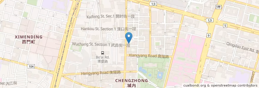 Mapa de ubicacion de 鼎富樓餐廳 en تایوان, 新北市, تایپه, 中正區.