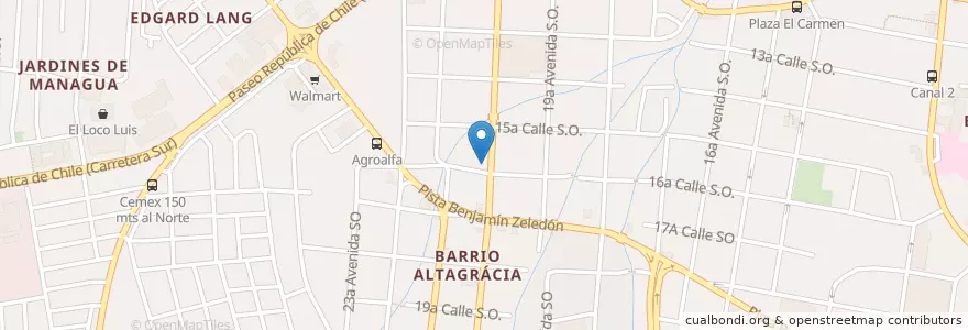 Mapa de ubicacion de Advent Stereo 92.7 FM en Никарагуа, Departamento De Managua, Managua (Municipio).