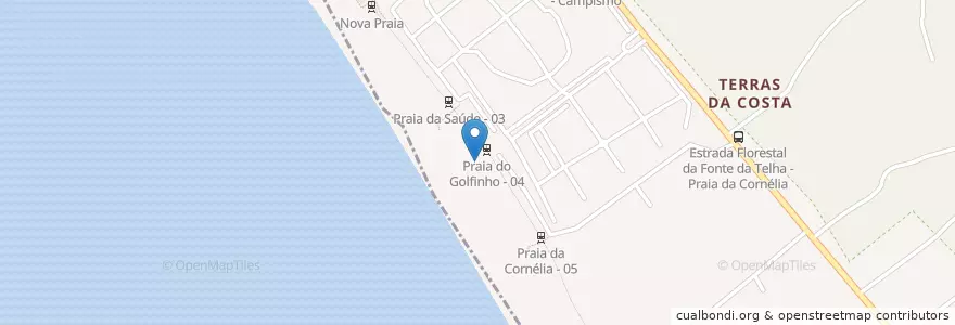 Mapa de ubicacion de Chiringuito Caparica en البرتغال, Área Metropolitana De Lisboa, شطوبر, شبه جزيرة شطوبر, Almada, Costa Da Caparica.