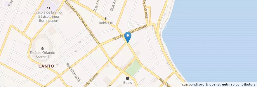 Mapa de ubicacion de Bicicletário do Banco do Brasil en Brasilien, Süden, Santa Catarina, Microrregião De Florianópolis, Região Geográfica Intermediária De Florianópolis, Florianópolis.