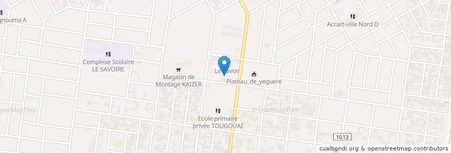Mapa de ubicacion de Eben-Ezer en Буркина-Фасо, Верхние Бассейны, Уэ.
