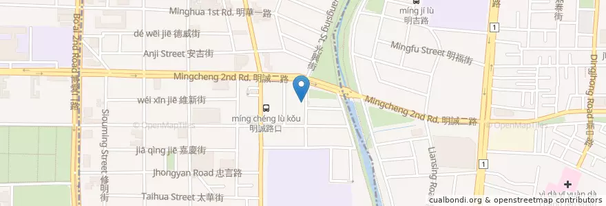 Mapa de ubicacion de 優軒英語 en 타이완, 가오슝시, 싼민구, 쭤잉구.