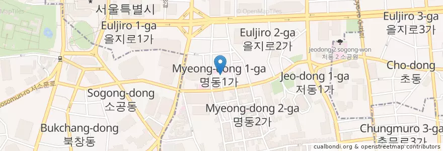 Mapa de ubicacion de Miseongok, Beef Soup en Zuid-Korea, Seoel, 명동.