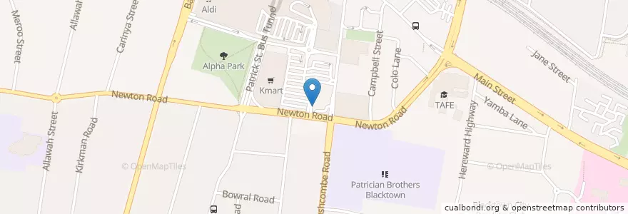 Mapa de ubicacion de Domino's Pizza Blacktown en Australie, Nouvelle Galles Du Sud, Sydney, Blacktown City Council.