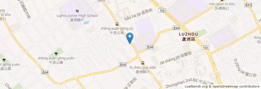 Mapa de ubicacion de 安美皮膚科診所 en 타이완, 신베이 시, 루저우 구.