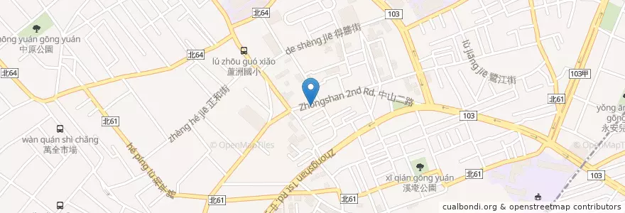 Mapa de ubicacion de 啟安婦產科家庭醫學科診所 en تایوان, 新北市, 蘆洲區.