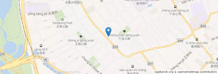 Mapa de ubicacion de 長榮宥宥婦產科診所 en 타이완, 신베이 시, 루저우 구, 우구 구.