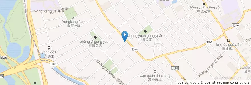 Mapa de ubicacion de 蘆洲大愛眼科診所 en Taiwán, Nuevo Taipéi, 蘆洲區, 五股區.