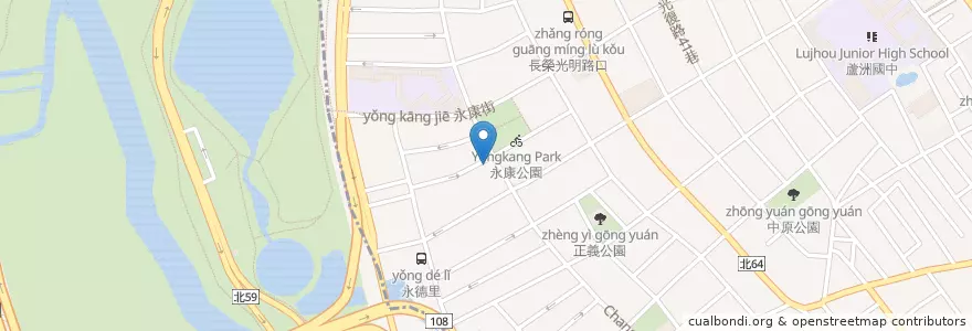 Mapa de ubicacion de 佑明眼科診所 en تايوان, تايبيه الجديدة, 蘆洲區, 五股區.