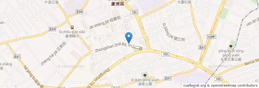 Mapa de ubicacion de 慶明眼科診所 en 타이완, 신베이 시, 루저우 구.