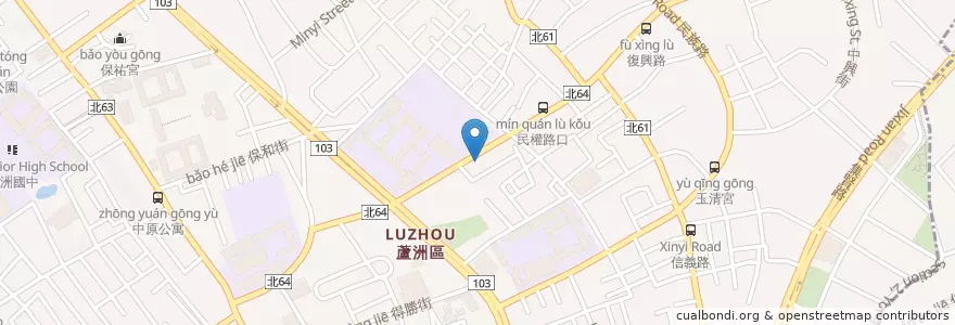 Mapa de ubicacion de 田眼科診所 en 타이완, 신베이 시, 루저우 구.