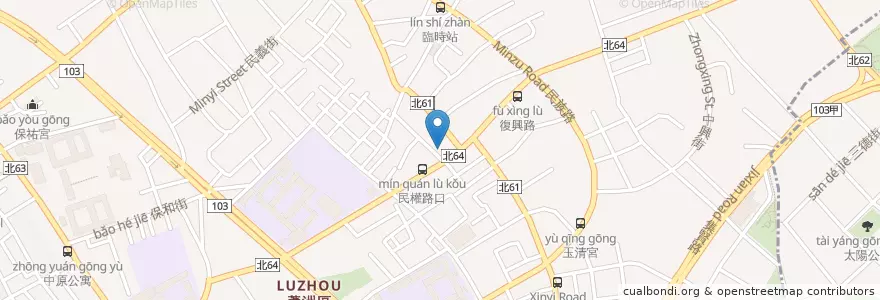 Mapa de ubicacion de 沅昇復健科診所 en تايوان, تايبيه الجديدة, 蘆洲區.
