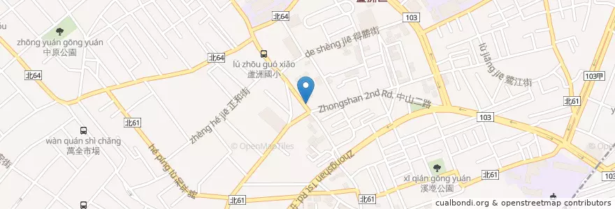 Mapa de ubicacion de 共和診所 en تایوان, 新北市, 蘆洲區.