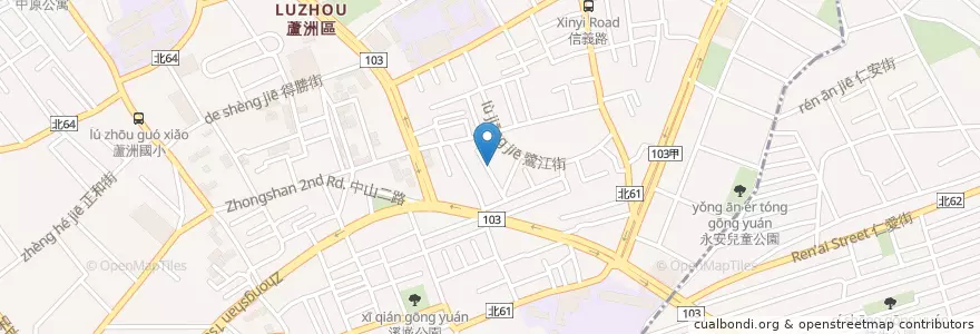 Mapa de ubicacion de 全連居家護理所 en 타이완, 신베이 시, 루저우 구.