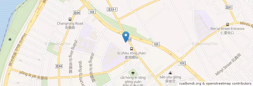 Mapa de ubicacion de 奇異鳥集團好寶寶月子中心 en Тайвань, Новый Тайбэй, 蘆洲區.