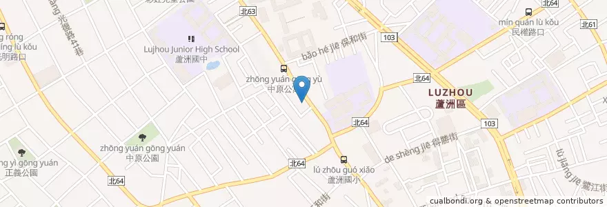 Mapa de ubicacion de 樂活診所 en Taiwán, Nuevo Taipéi, 蘆洲區.