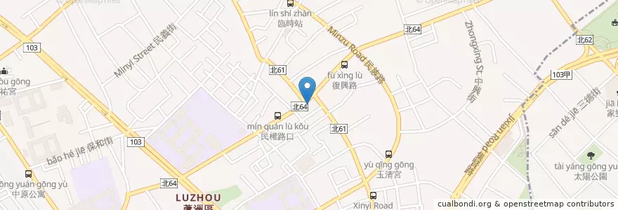 Mapa de ubicacion de 聖哲耳鼻喉科診所 en 臺灣, 新北市, 蘆洲區.