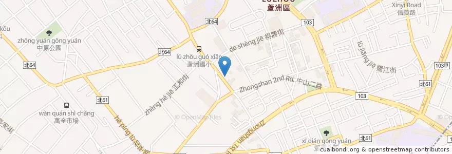 Mapa de ubicacion de 小茄子兒科診所 en Taiwan, Nuova Taipei, 蘆洲區.