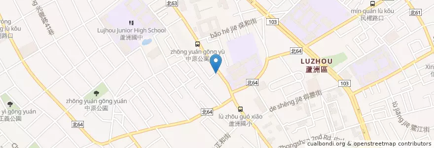 Mapa de ubicacion de 祐興耳鼻喉科診所 en Тайвань, Новый Тайбэй, 蘆洲區.