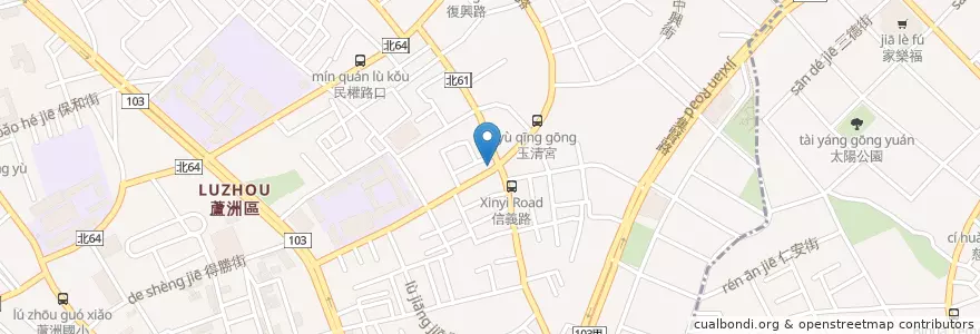 Mapa de ubicacion de 民族診所 en Taiwan, Nuova Taipei, 蘆洲區.
