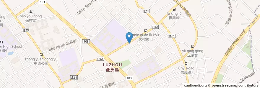 Mapa de ubicacion de 林昭良耳鼻喉科診所 en تايوان, تايبيه الجديدة, 蘆洲區.