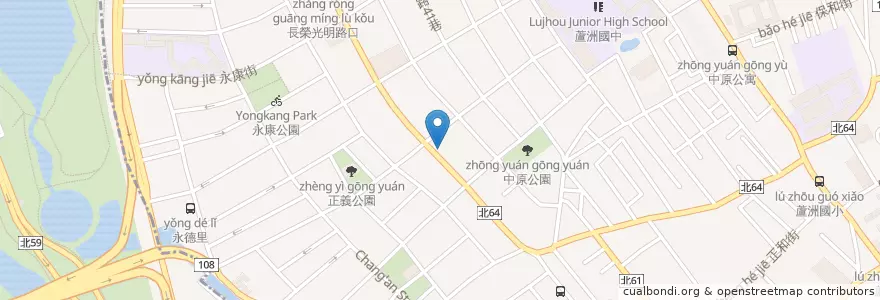 Mapa de ubicacion de 愛林鑫北診所 en تایوان, 新北市, 蘆洲區, 五股區.
