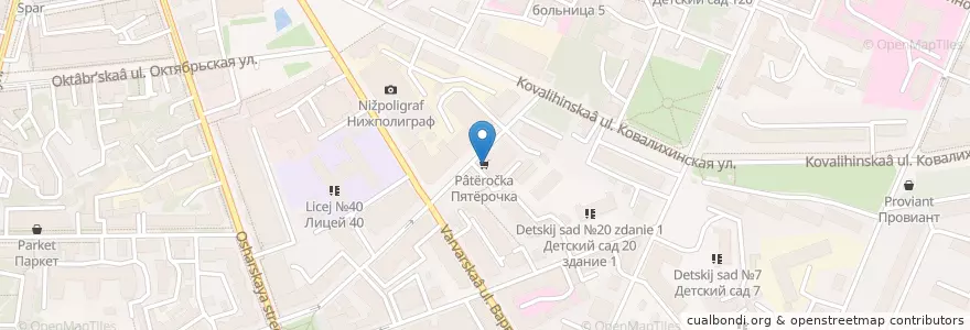 Mapa de ubicacion de Озон en Rusya Federasyonu, Приволжский Федеральный Округ, Nijniy Novgorod Oblastı, Городской Округ Нижний Новгород.