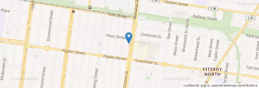 Mapa de ubicacion de Carlton North Pharmacy en استرالیا, Victoria, City Of Yarra.