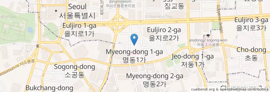 Mapa de ubicacion de Chir Chir Chix en Güney Kore, Seul, 명동.