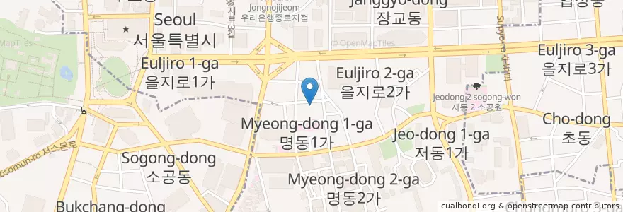 Mapa de ubicacion de Gobong samgyetang en Corée Du Sud, Séoul, 명동.