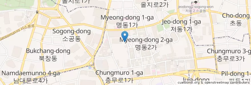 Mapa de ubicacion de Red Sun Army Stew en Güney Kore, Seul, 명동.